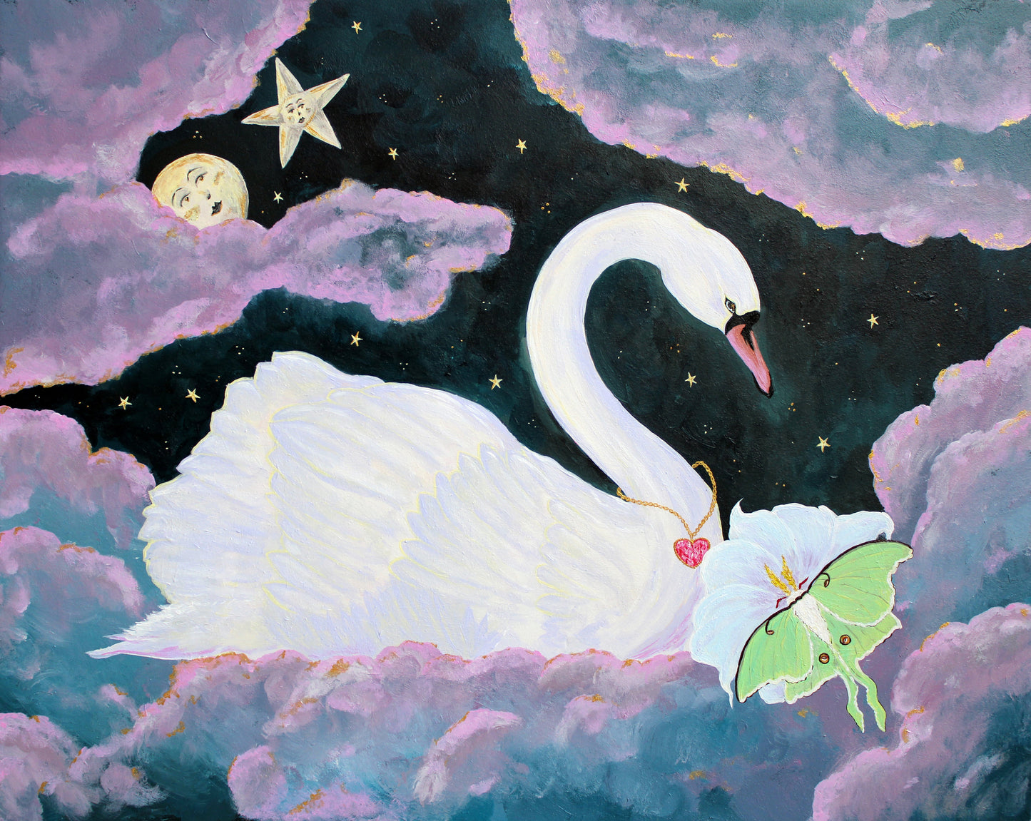 Lavender Skies Swan | Limited Edition Print